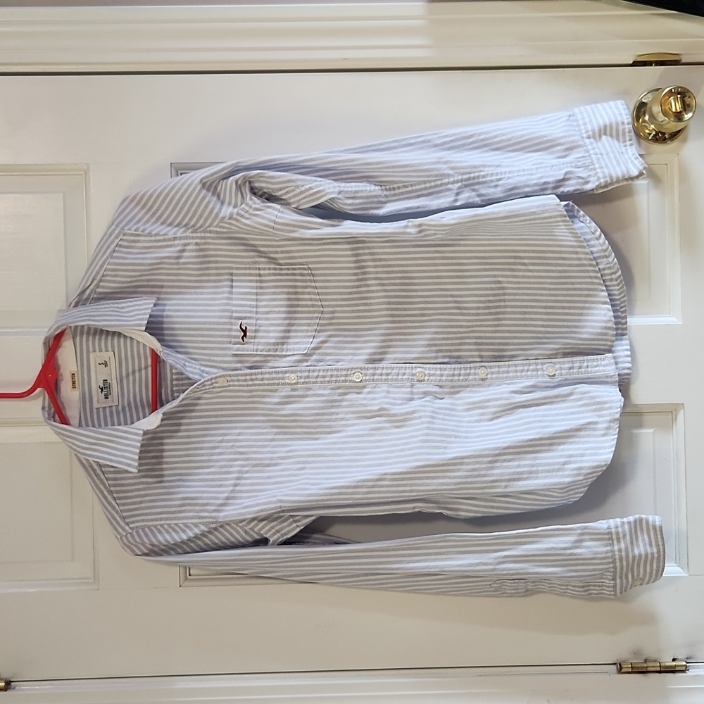 Hollister Srerch Button Up Business Casual Office Shirt